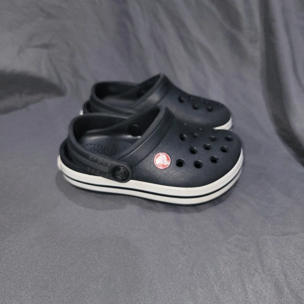 Crocs Crocband Clogs Junior Black Slip-On Round Toe Comfort C6 Toddler 6